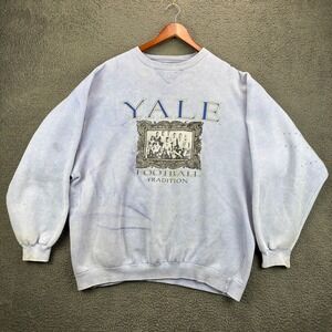 Vintage Galt Sand Yale Football Tradition Sweatshirt XL Blue Distressed Crewneck